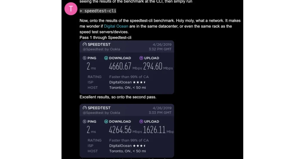 DigitalOcean vs Linode - DigitalOcean Benchmark Test