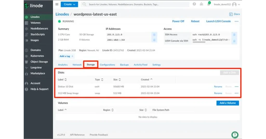 DigitalOcean vs Linode - Linode User Interface