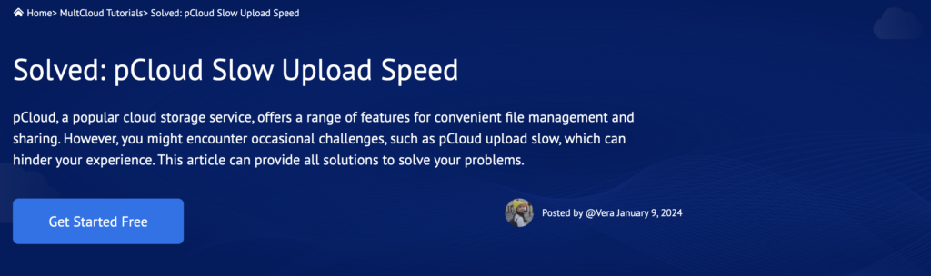 pCloud Slow Speed Problem